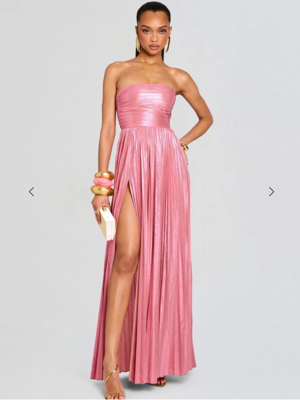 Nwt Retrofete Sevyn Dress In Light Rose Size Medium Strapless Evening Gown